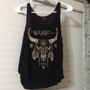 tan top with skull bull